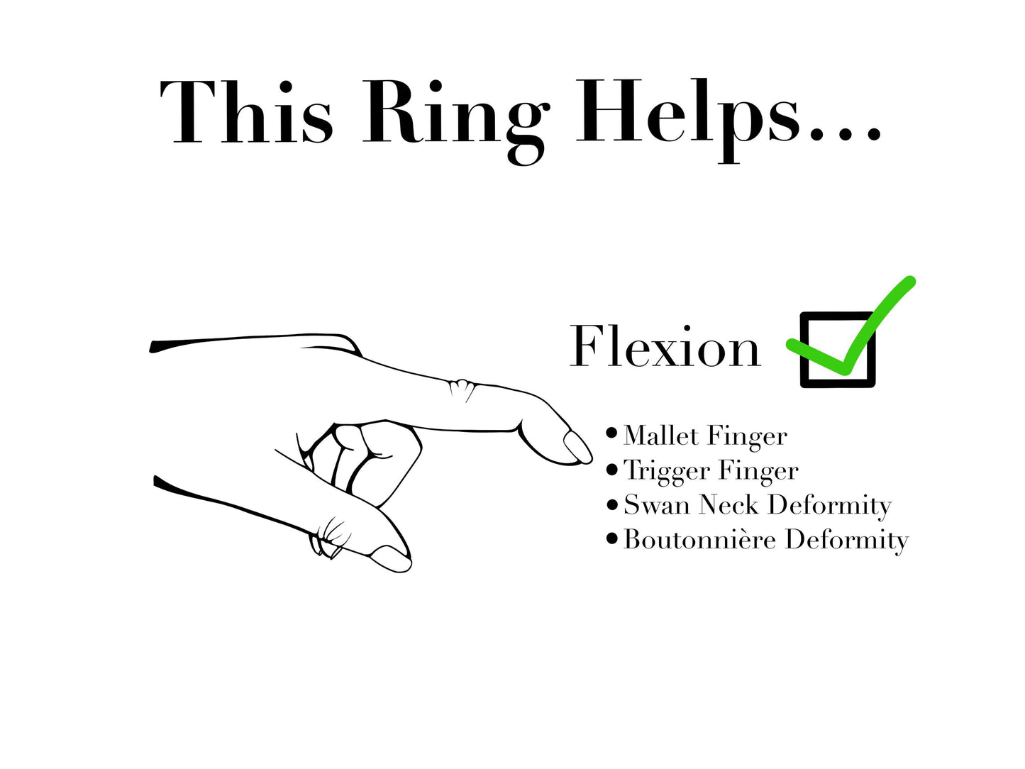 The Ivy mallet ring splint, handmade by Evergreen Ring Splints