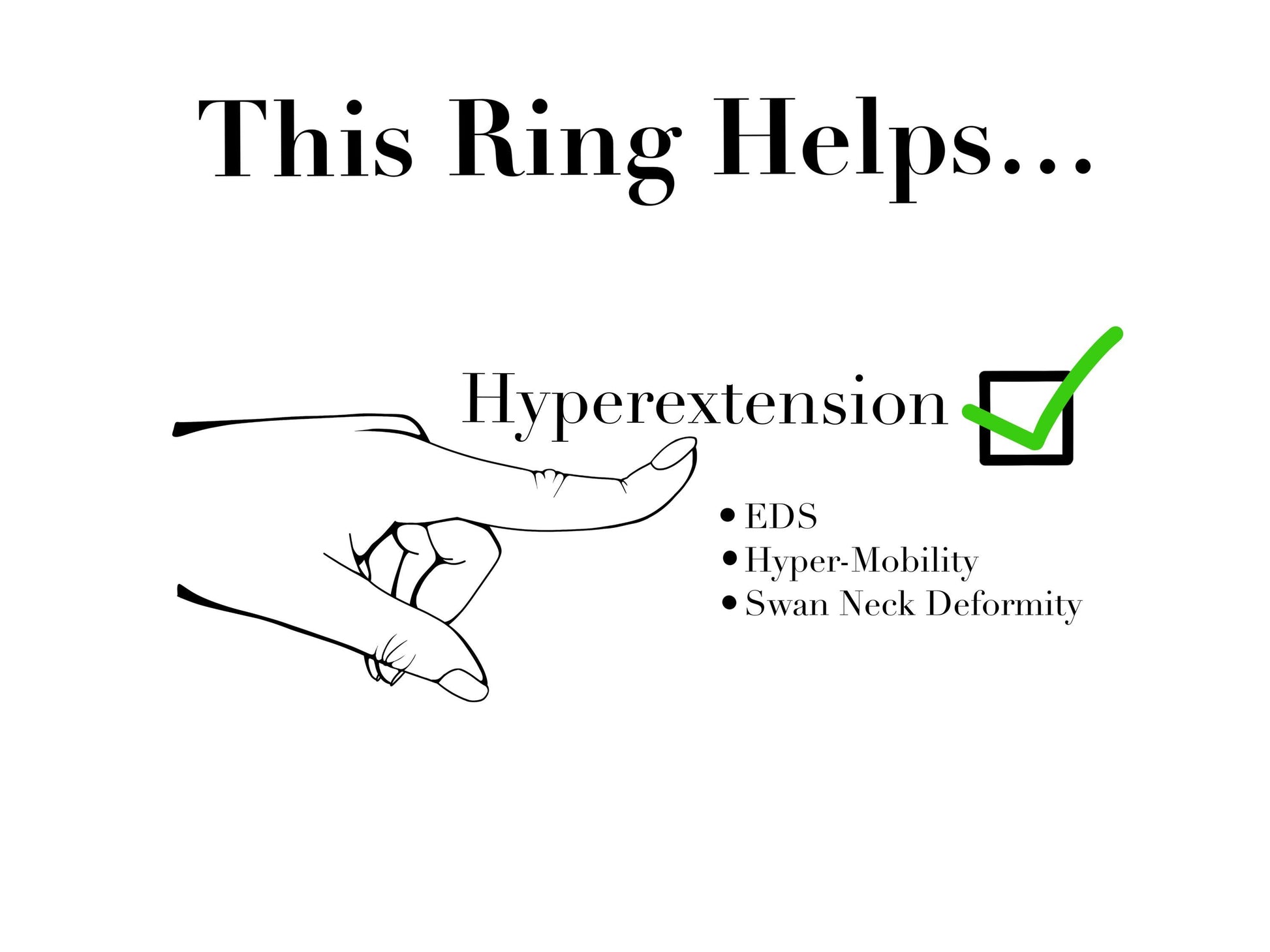 The Magnolia full finger double swan ring splint, handmade by Evergreen Ring Splints