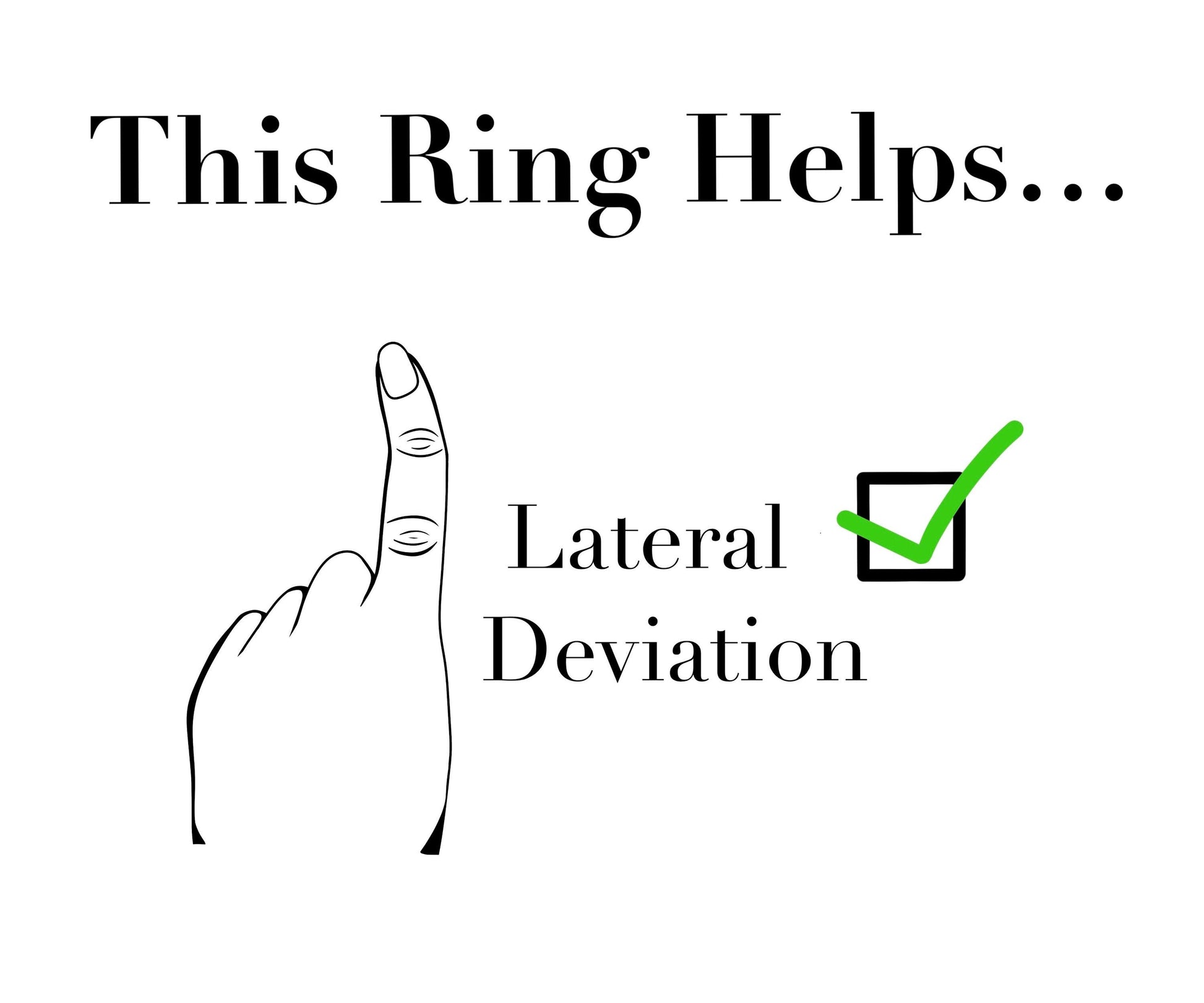 The Daisy lateral deviation ring splint, handmade by Evergreen Ring Splints