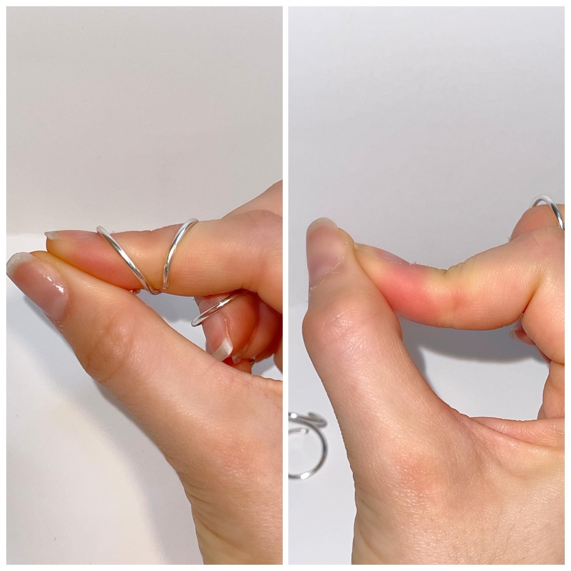 The Swan swan neck ring splint, handmade by Evergreen Ring Splints