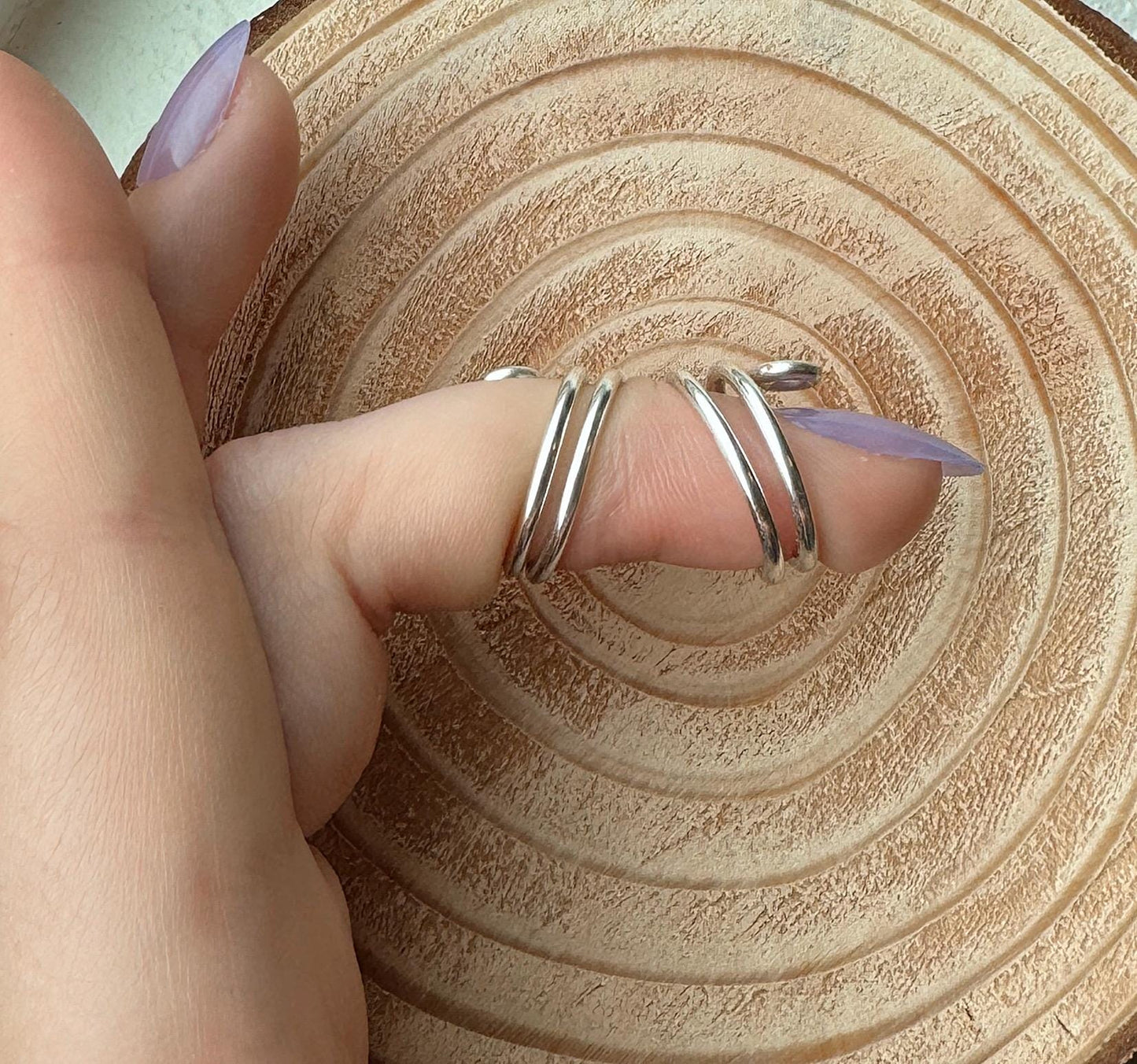 The Dahlia extra support mallet ring splint, handmade by Evergreen Ring Splints